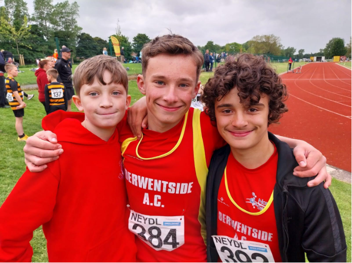 Brown, Espen and Rodrigo competing in the NEYDL at Whitley Bay